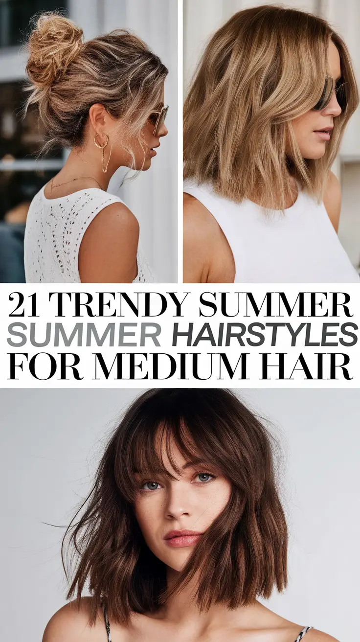 Trendy Summer Hairstyles for Medium Hair 2025 – Stylish Looks for Every Vibe