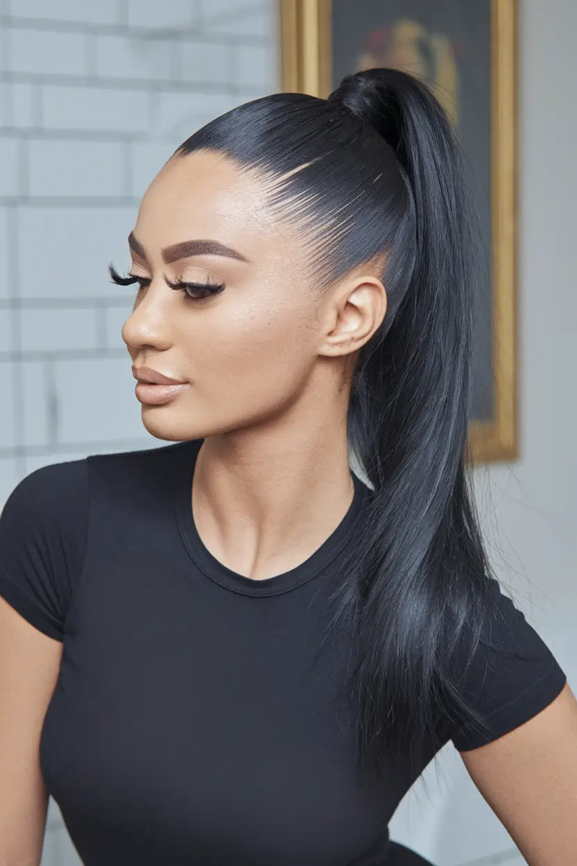 Vacation Hairstyles Summer Sleek High Ponytail