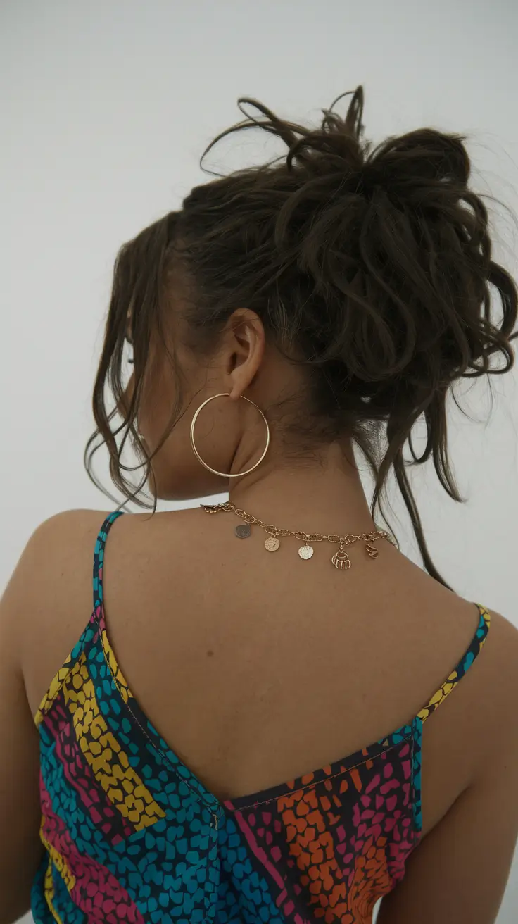 Vacation Hairstyles Summer Effortless Messy Bun