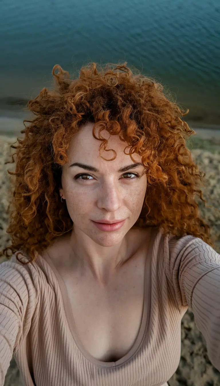 Vacation Hairstyles Summer Fiery Red Curls