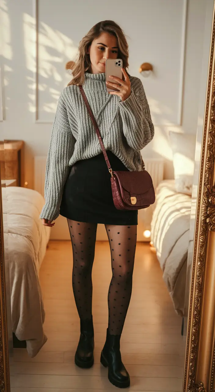 2025 autumn outfits inspo Cozy Layers with Playful Details