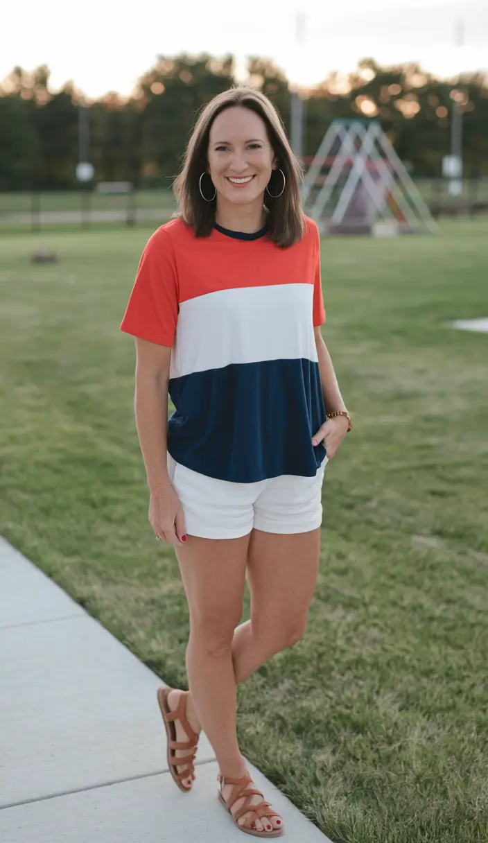 Fourth of July 2025 Outfits Easy & Cute ideas+Colorblock Casual for All Ages