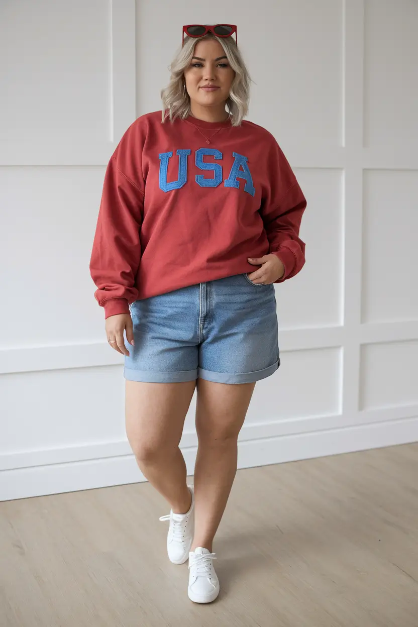 Fourth of July 2025 Outfits Easy & Cute ideas+Plus-Size Pride in Laid-Back Layers