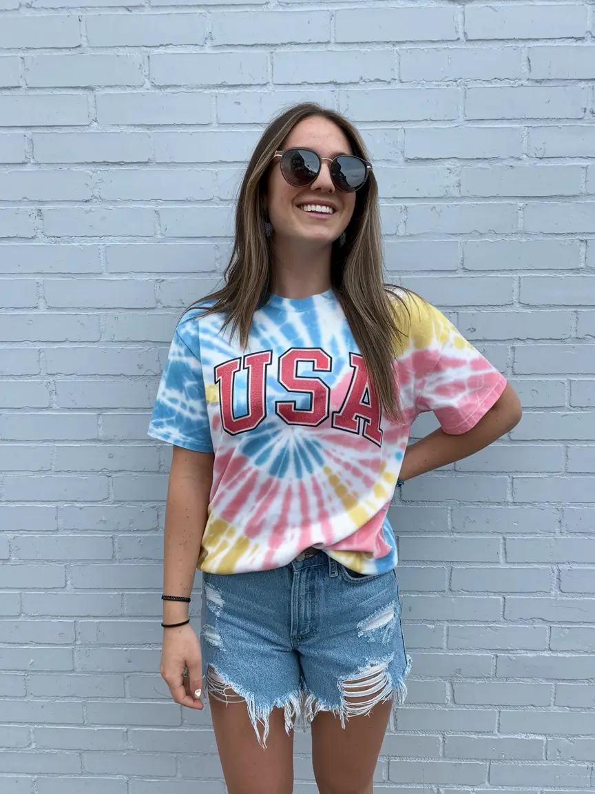 Fourth of July 2025 Outfits Easy & Cute ideas+Tie-Dye Throwback with a USA Twist