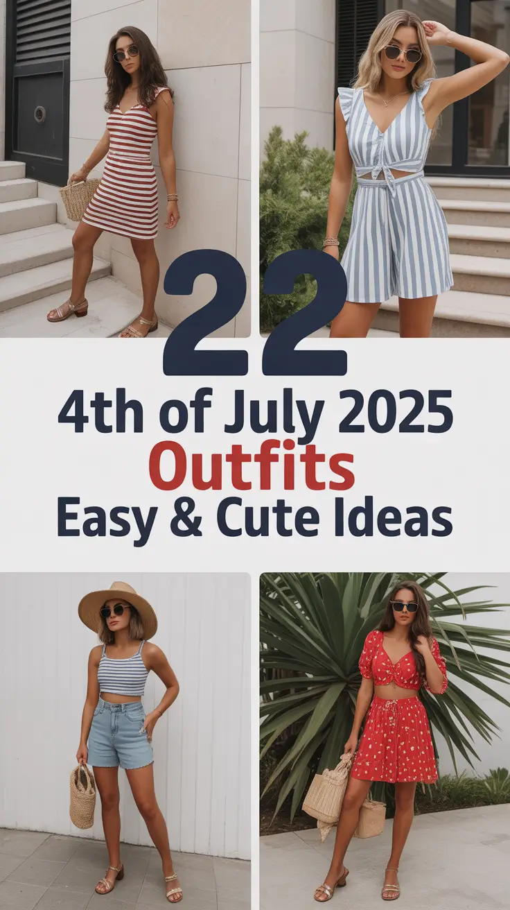 4th of July 2025 Outfits Easy & Cute Ideas for Women to Shine in Red, White, and Blue