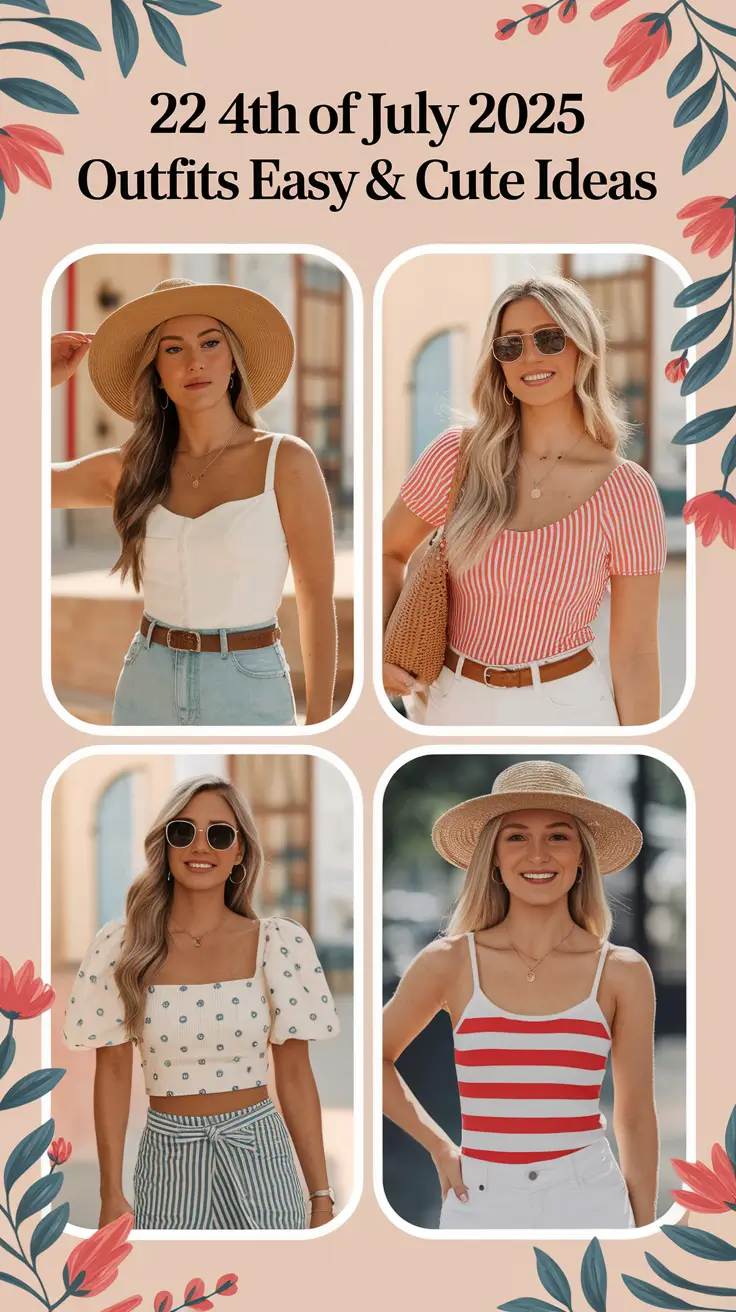 4th of July 2025 Outfits Easy & Cute Ideas for Women to Shine in Red, White, and Blue