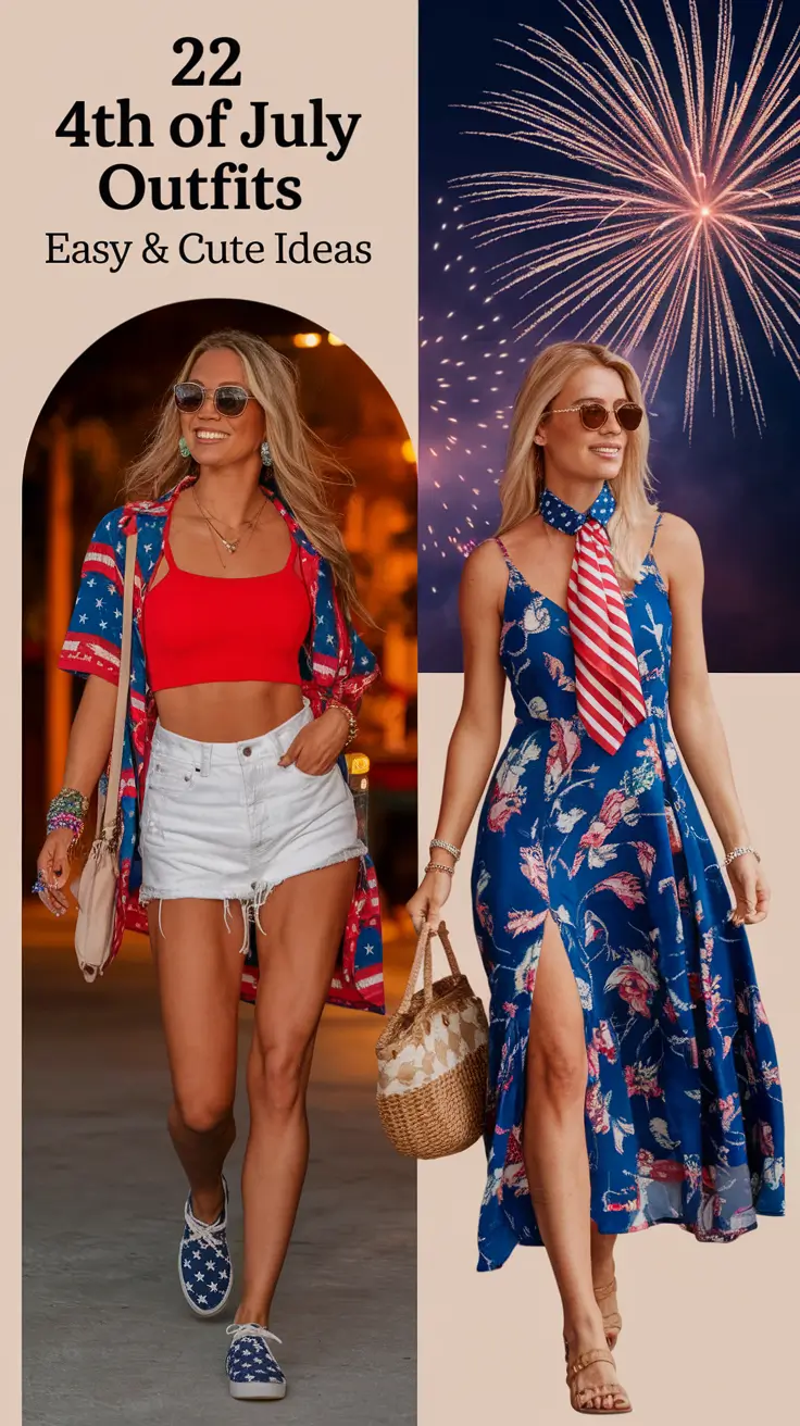 4th of July 2025 Outfits Easy & Cute Ideas for Women to Shine in Red, White, and Blue