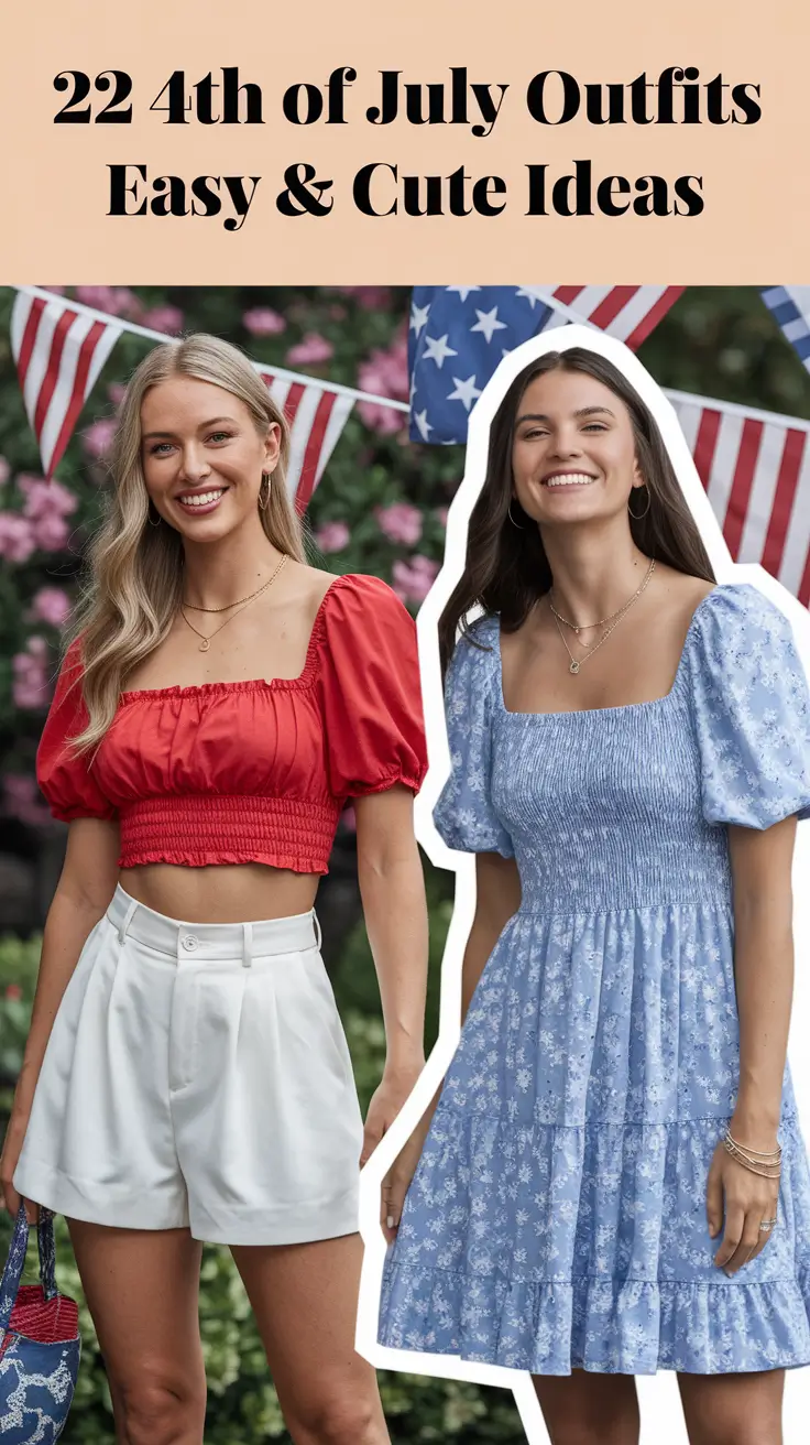 4th of July 2025 Outfits Easy & Cute Ideas for Women to Shine in Red, White, and Blue