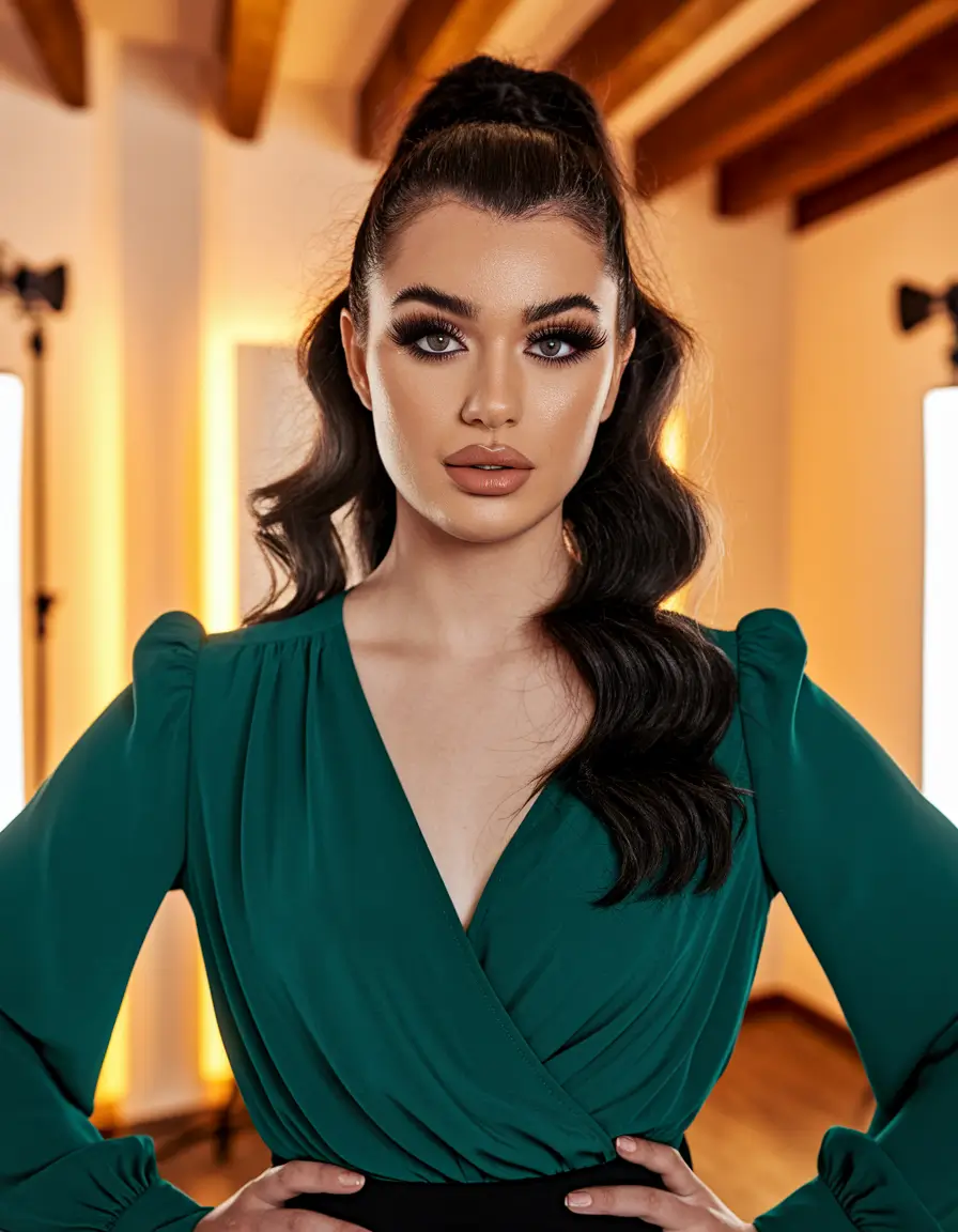 august hair color ideas Deep Espresso Waves in a Power Pony