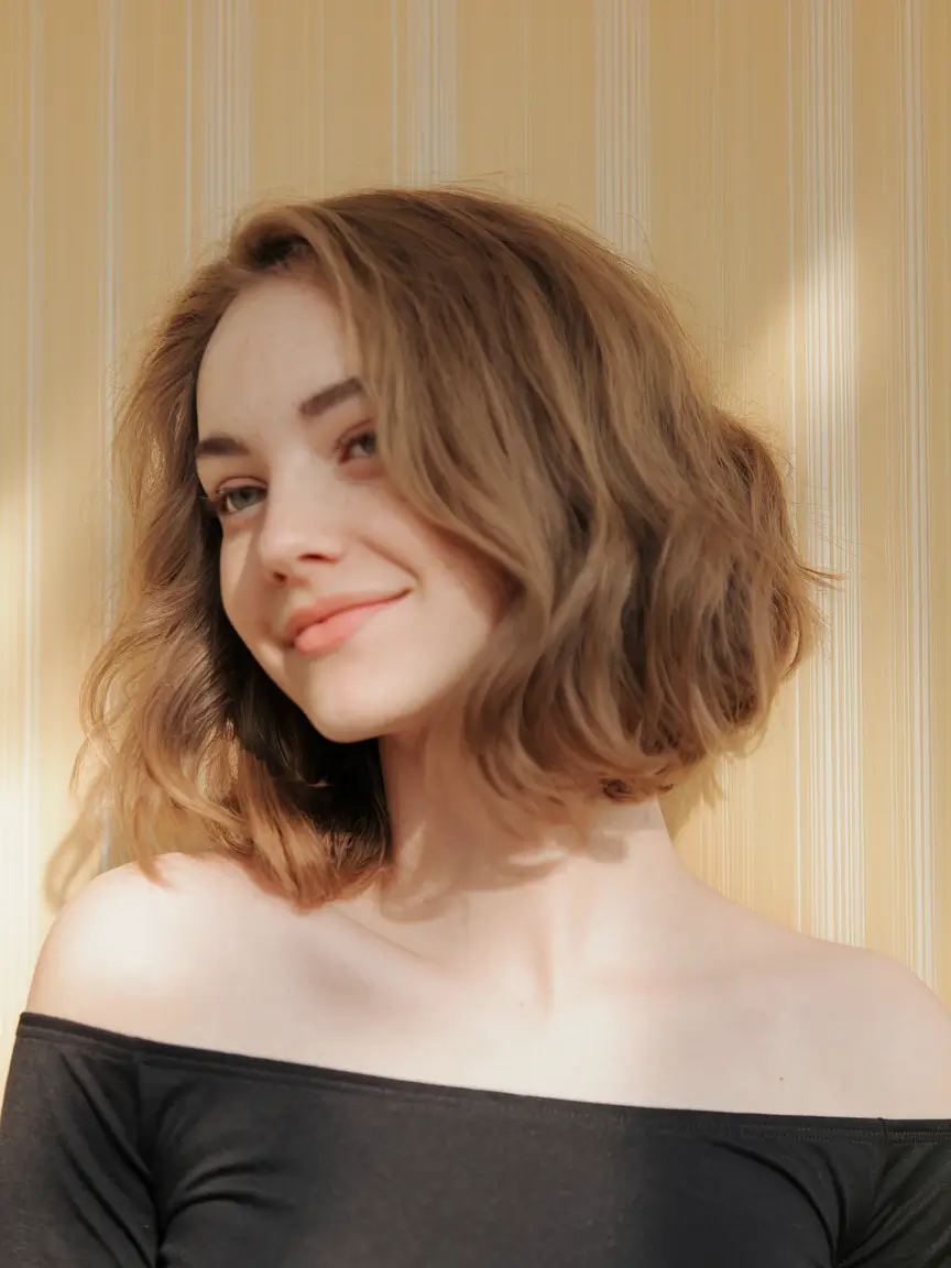 back to school hairstyles 2025 Air-Dried Textured Lob