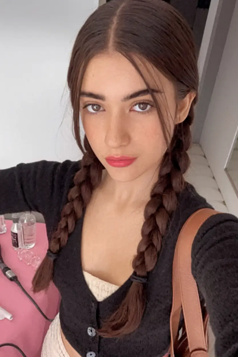 back to school hairstyles 2025 Classic Pigtail Braids with a Middle Part