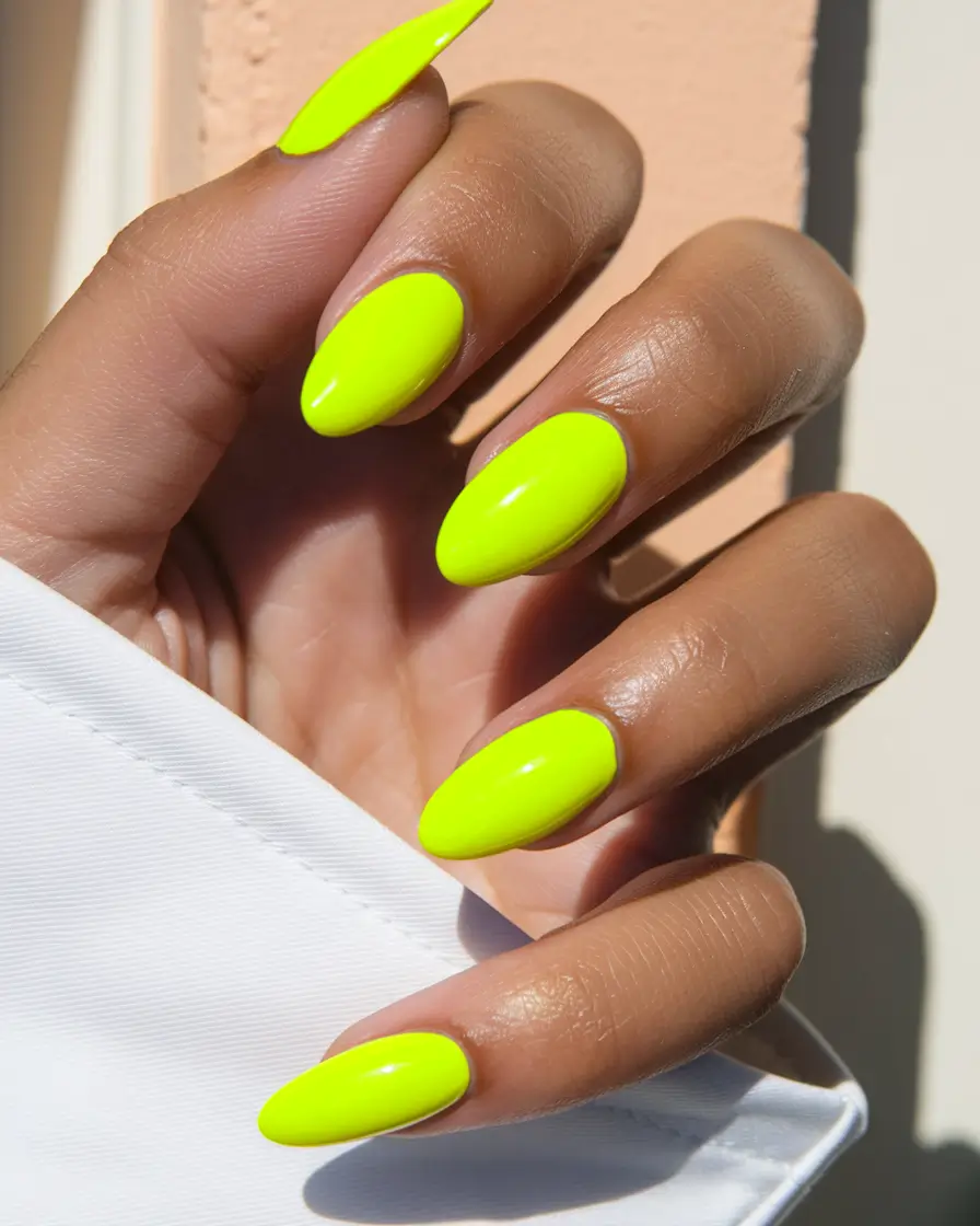 best july nail color Highlighter Heat for the Boldest Summer Look