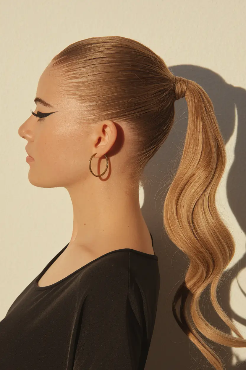 first day of school outfits 2025 Sculpted High Pony With Wave Drama