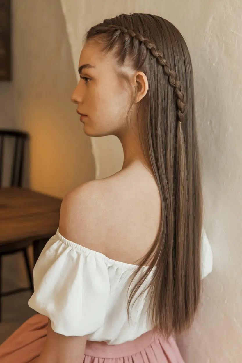 first day of school outfits 2025 Simple Side Braid for Soft Girl Energy