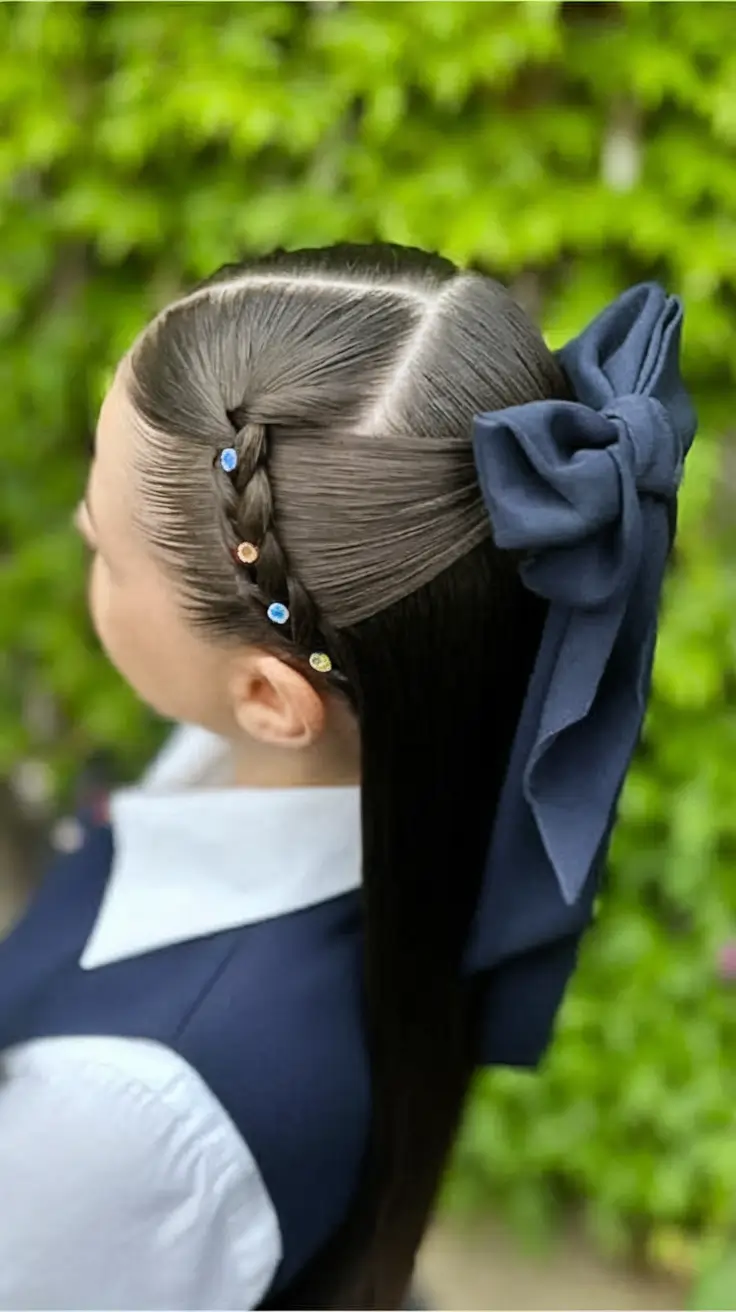 first day of school outfits 2025 Sleek Side Part With Beaded Details