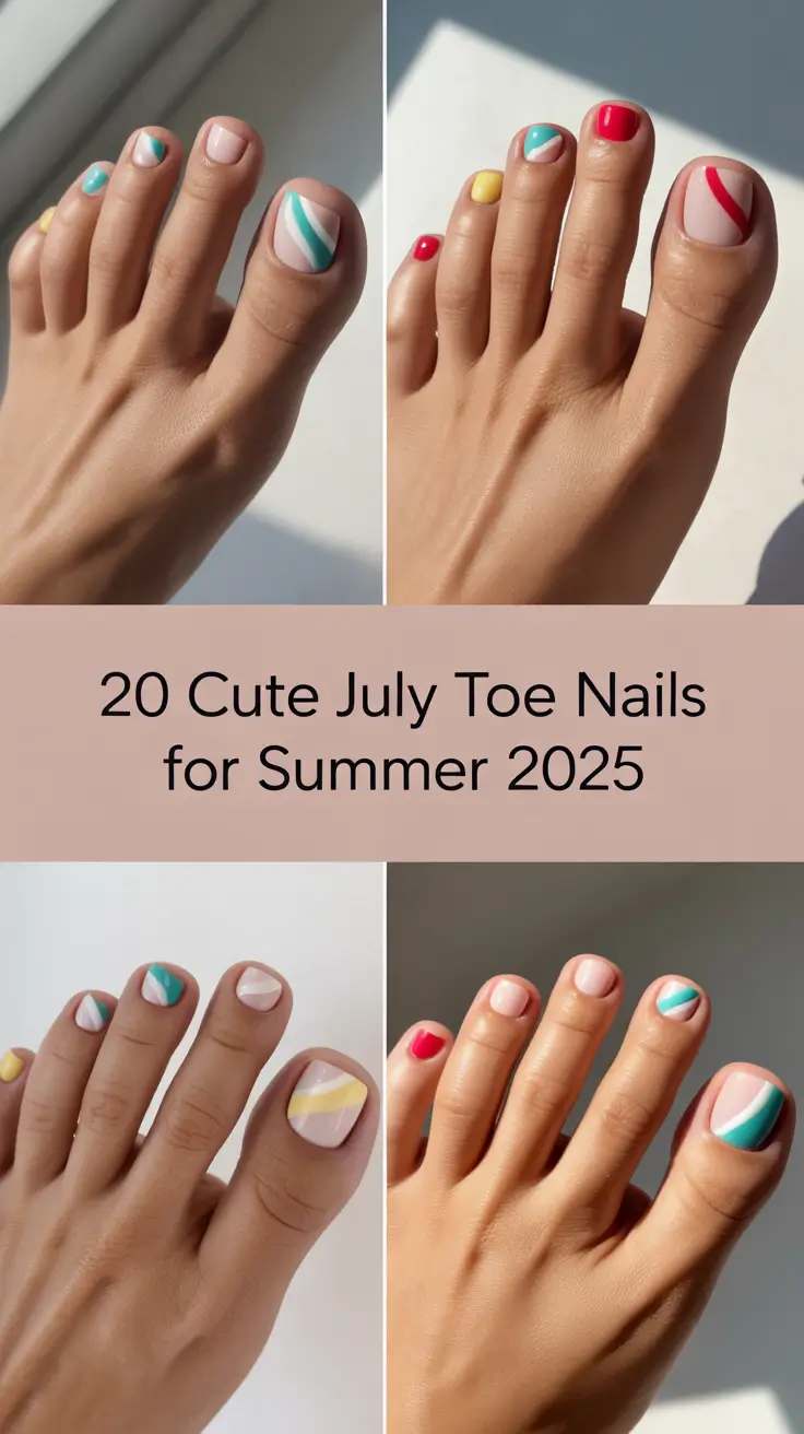 Cute July Toe Nails for Summer 2025: Fresh, Fun & Festive Design Ideas