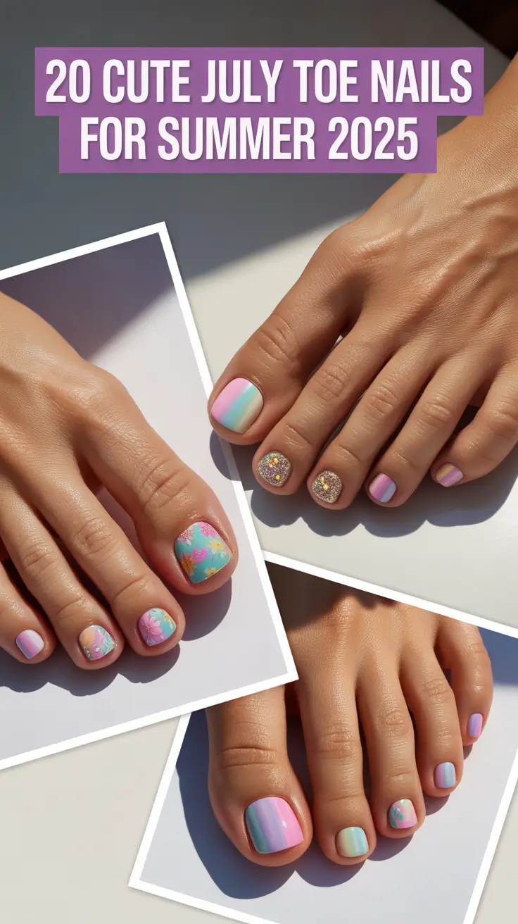 Cute July Toe Nails for Summer 2025: Fresh, Fun & Festive Design Ideas