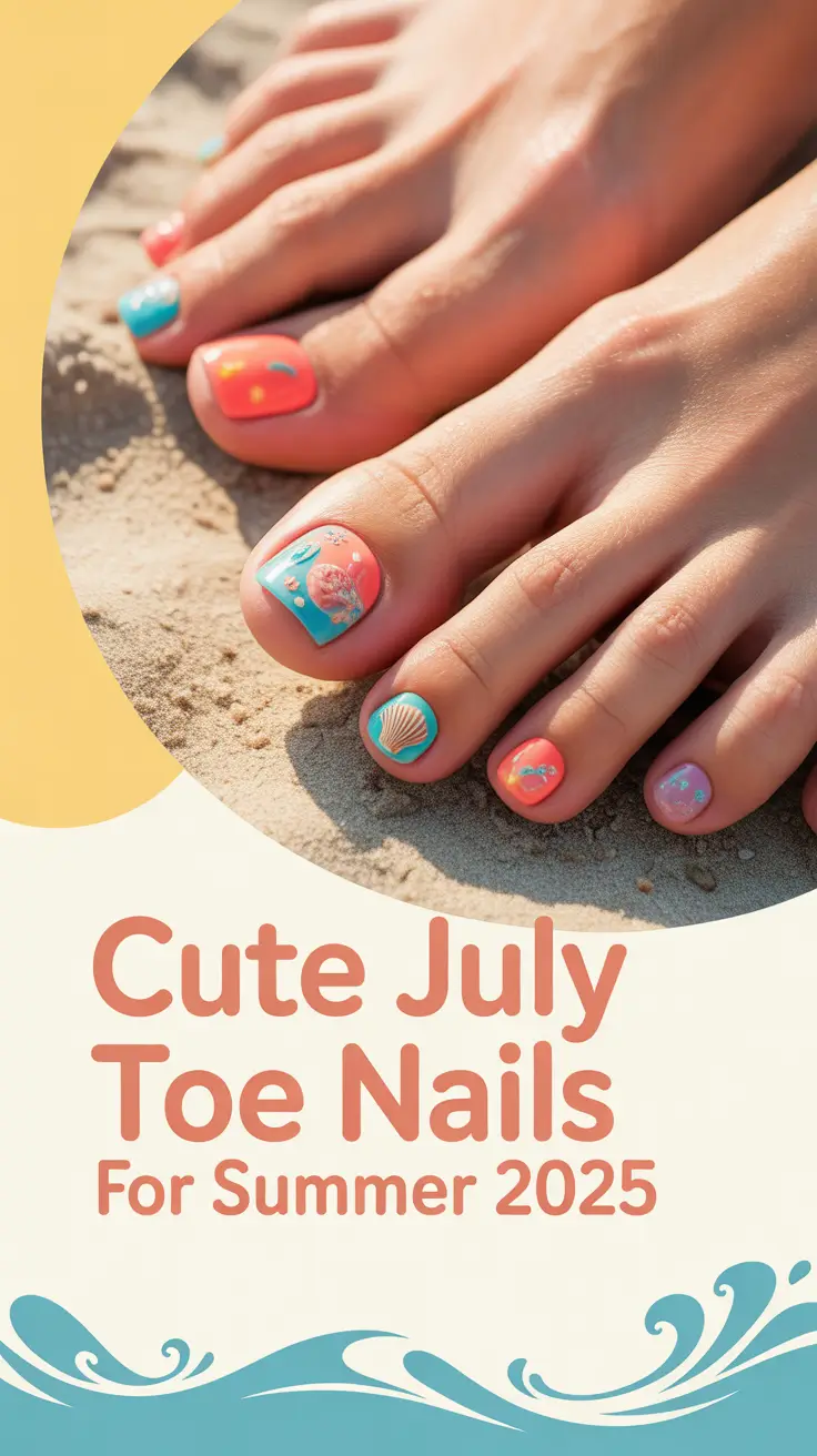 Cute July Toe Nails for Summer 2025: Fresh, Fun & Festive Design Ideas