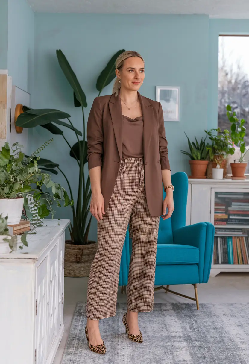 fall business casual outfits 2025 Soft Neutrals for Confident Women at Work