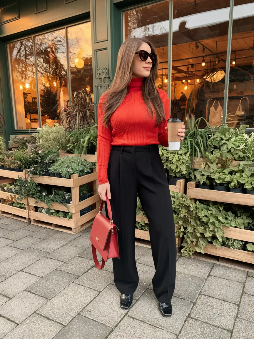 fall business casual outfits 2025 Fall Reds That Command the Street