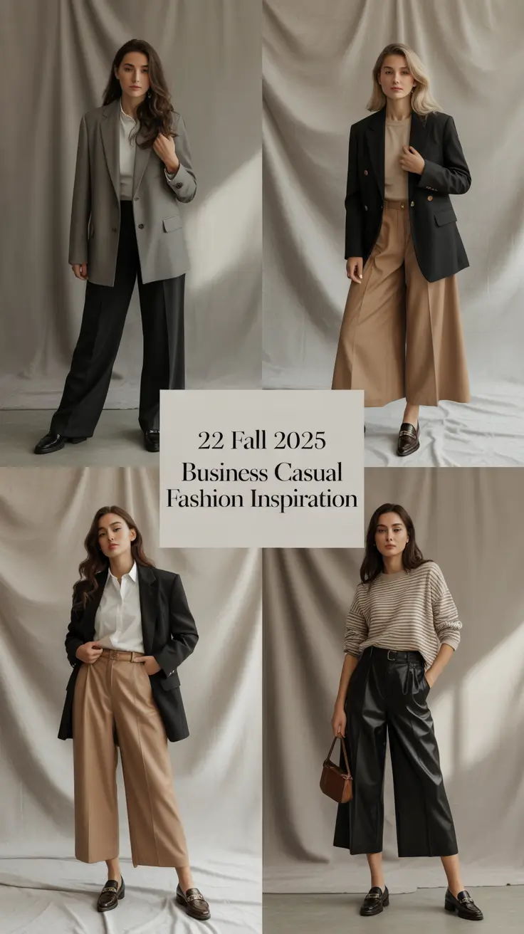 Fall 2025 Business Casual Fashion Inspiration: Modern Looks for Work, Comfort, and Confidence