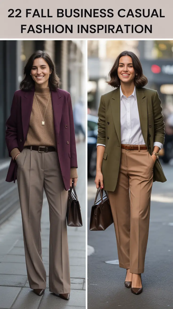 Fall 2025 Business Casual Fashion Inspiration: Modern Looks for Work, Comfort, and Confidence