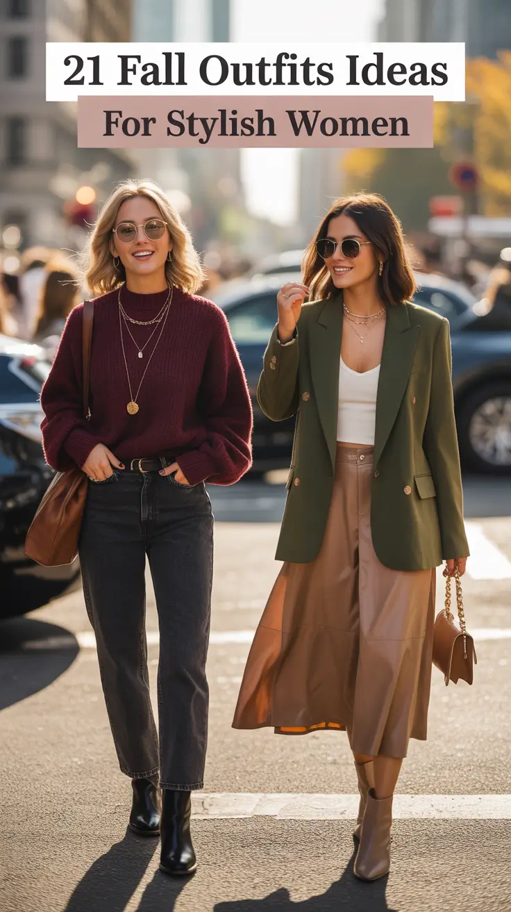 Fall 2025 Outfits Ideas for Stylish Women: Bold Looks, Casual Charm & Classy Layers