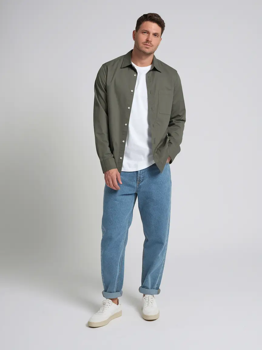 fall business casual outfit men Utility Green with Minimal Effort