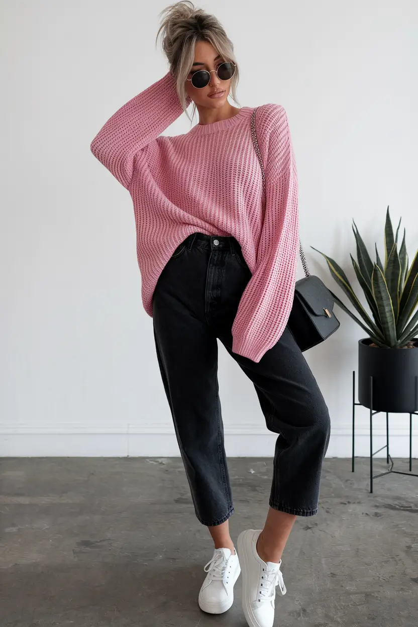 fall outfits </p> <h2>Pretty in Pink Meets Laid-Back Cool</h2> <p>