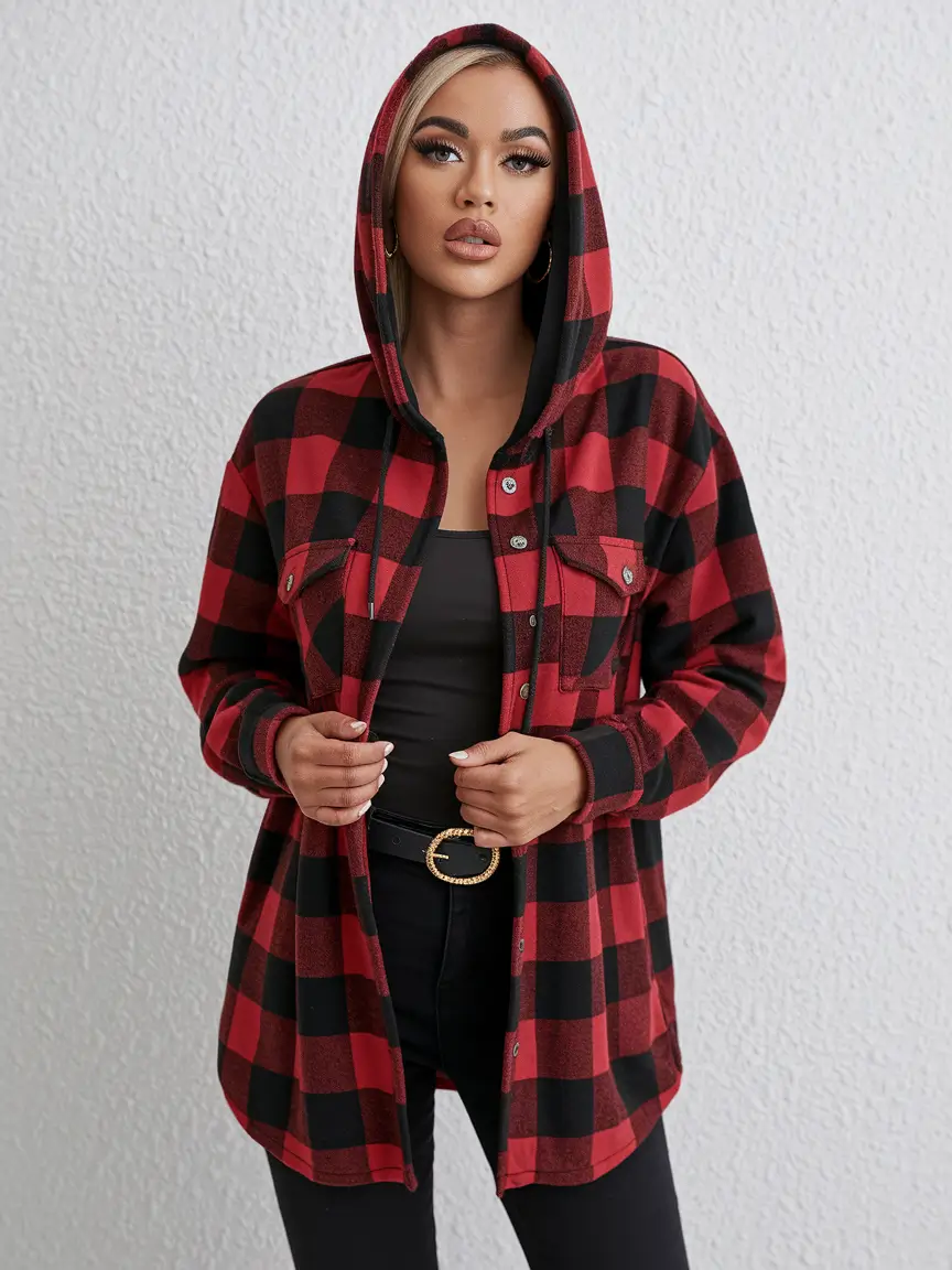 fall outfits </p> <h2>Red Plaid and Hooded Layers That Mean Business</h2> <p>