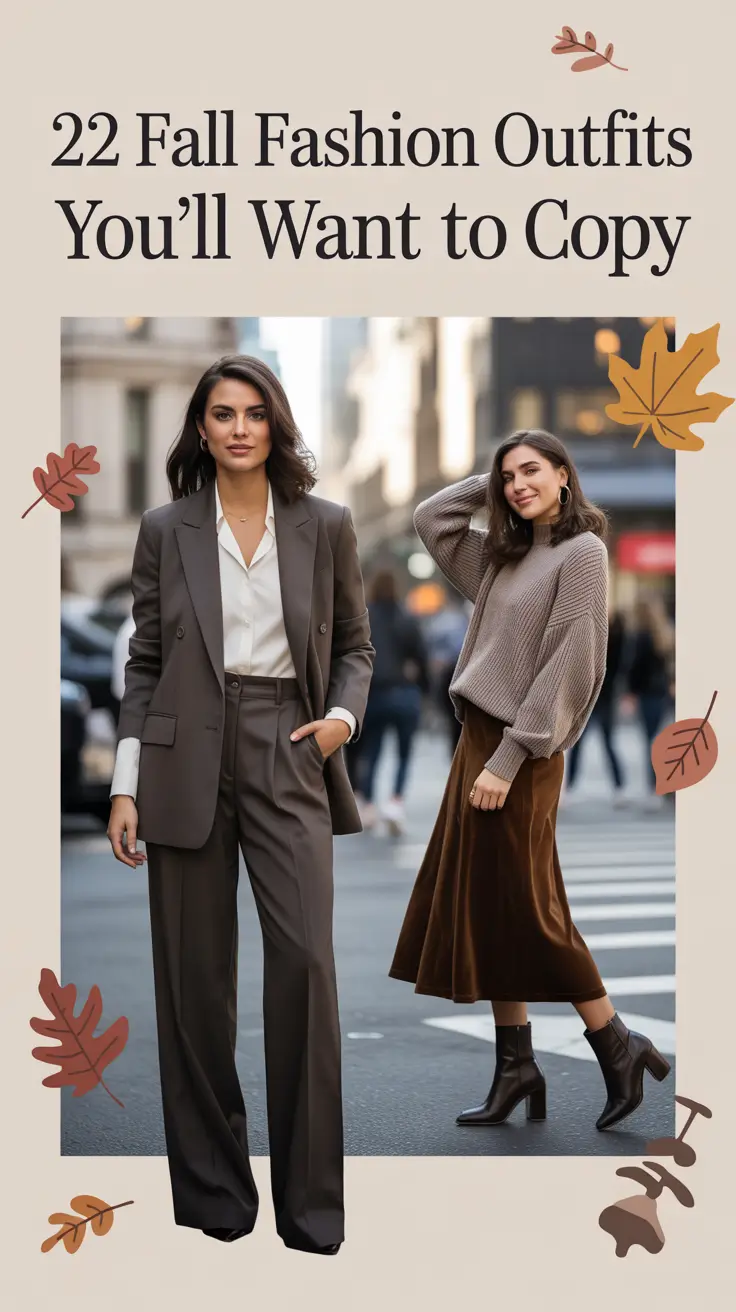 Fall Fashion Outfits You’ll Want to Copy in 2025: Aesthetic, Casual & Chic Looks for Women