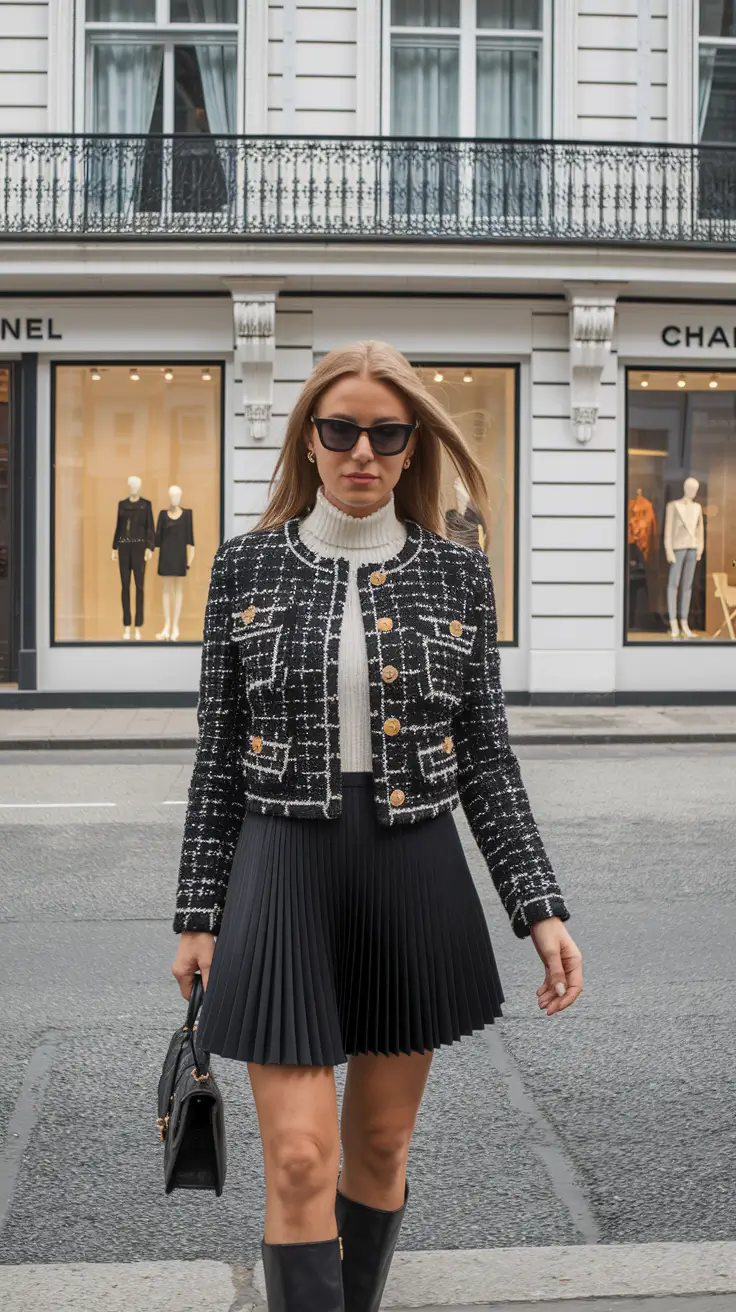 fall old money outfits Chanel Energy with Modern Edges