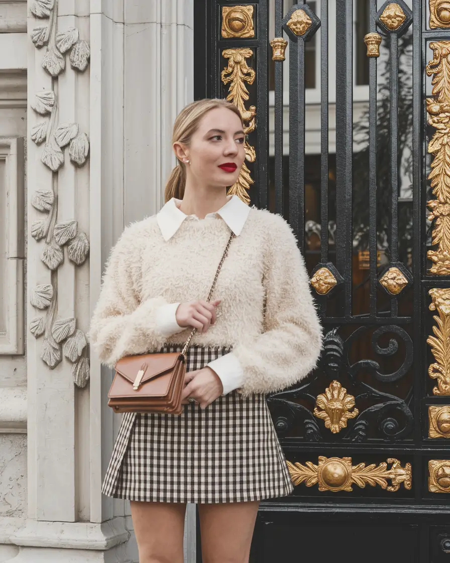 fall old money outfits Coquette Prep with Gingham Chic