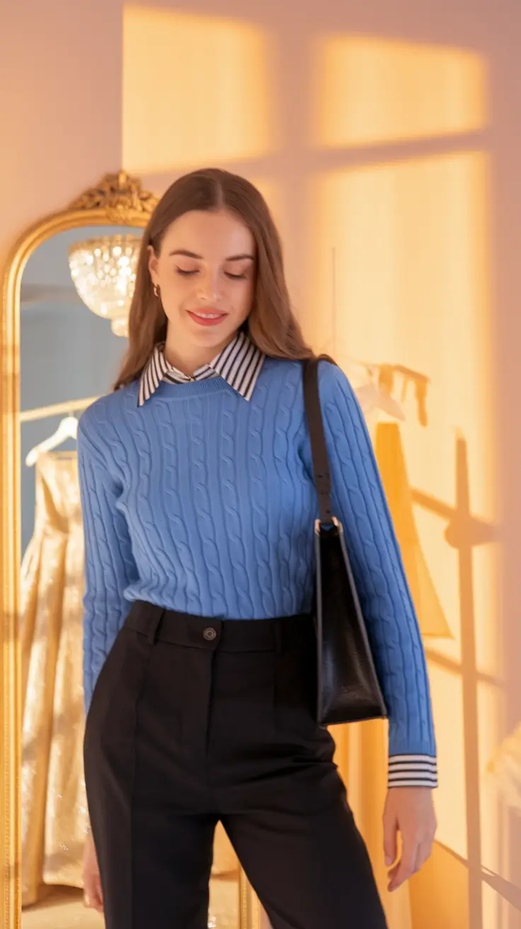 fall old money outfits Cable Knit Meets Class President Energy