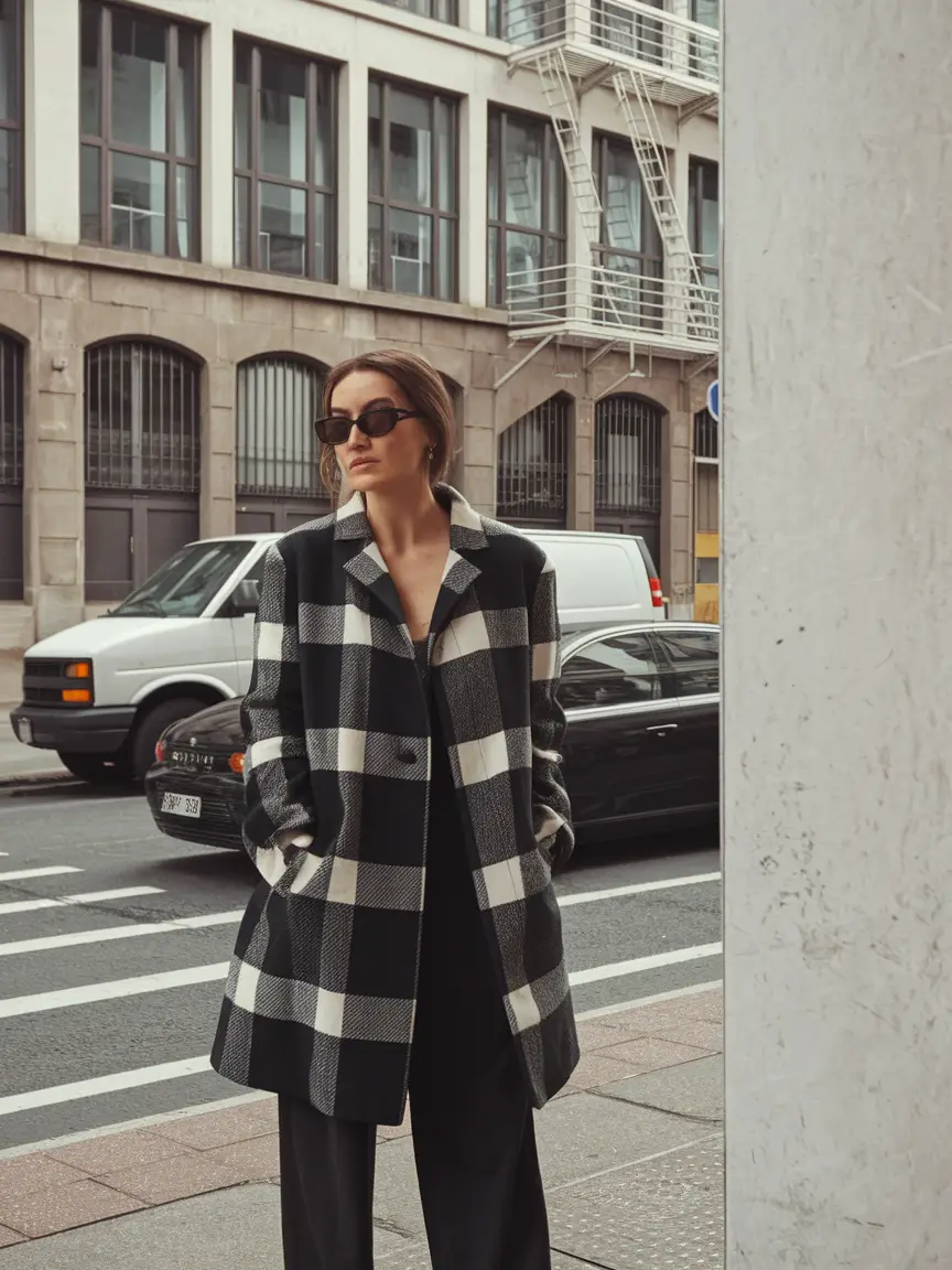 fall outfits ideas 2025 Urban Gingham for the Power Walker