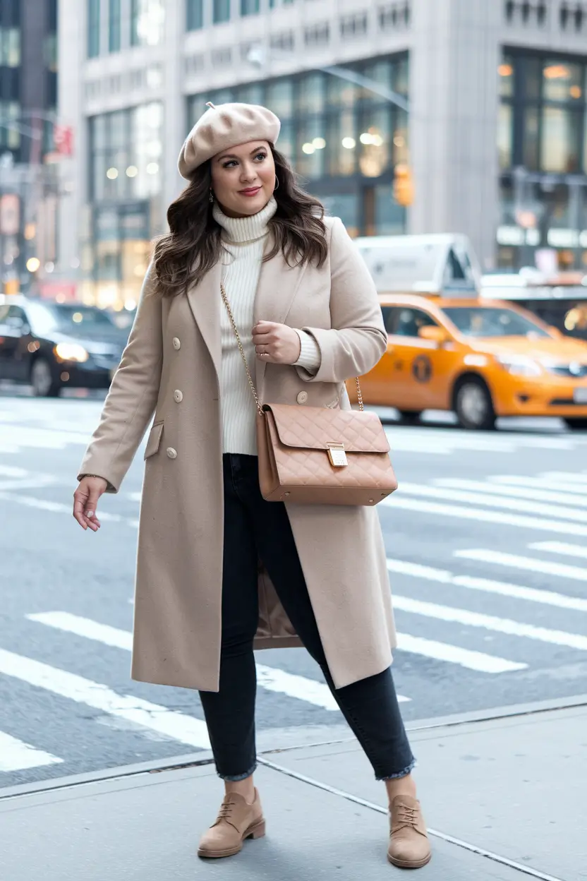 fall plus size outfits Classic Parisian with a New York Pulse
