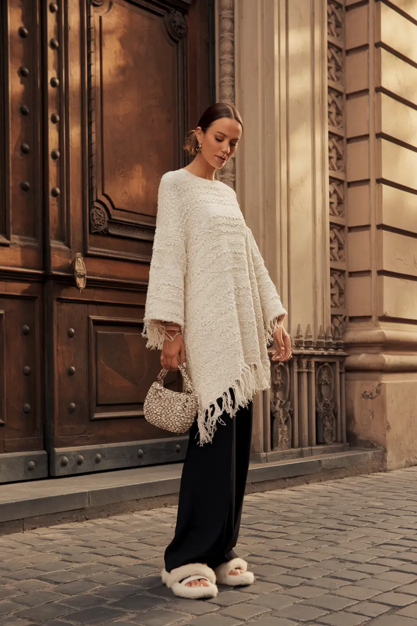 fall transition outfits 2025 Textured Comfort with a Luxe Attitude