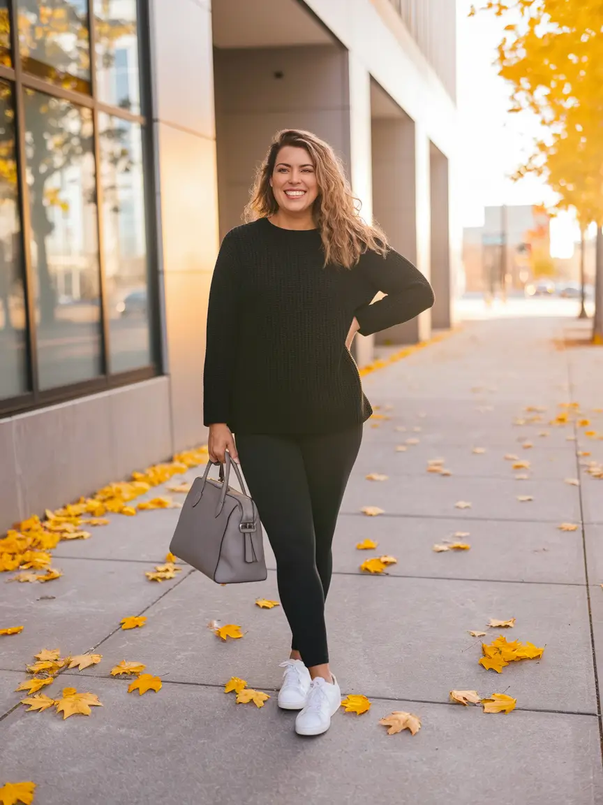 fall transition outfits 2025 Classic Black Layers for That Crisp Morning Air