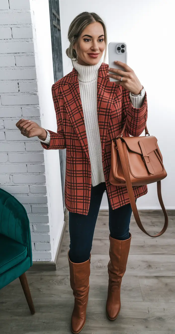 fall transition outfits 2025 Preppy Chic with Autumn Plaid Power