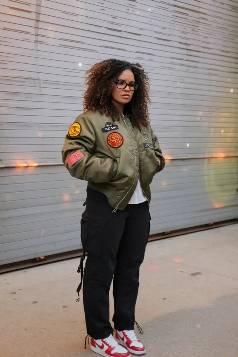 fall transition outfits 2025 Street Cool with Bomber Jackets and Retro Edge