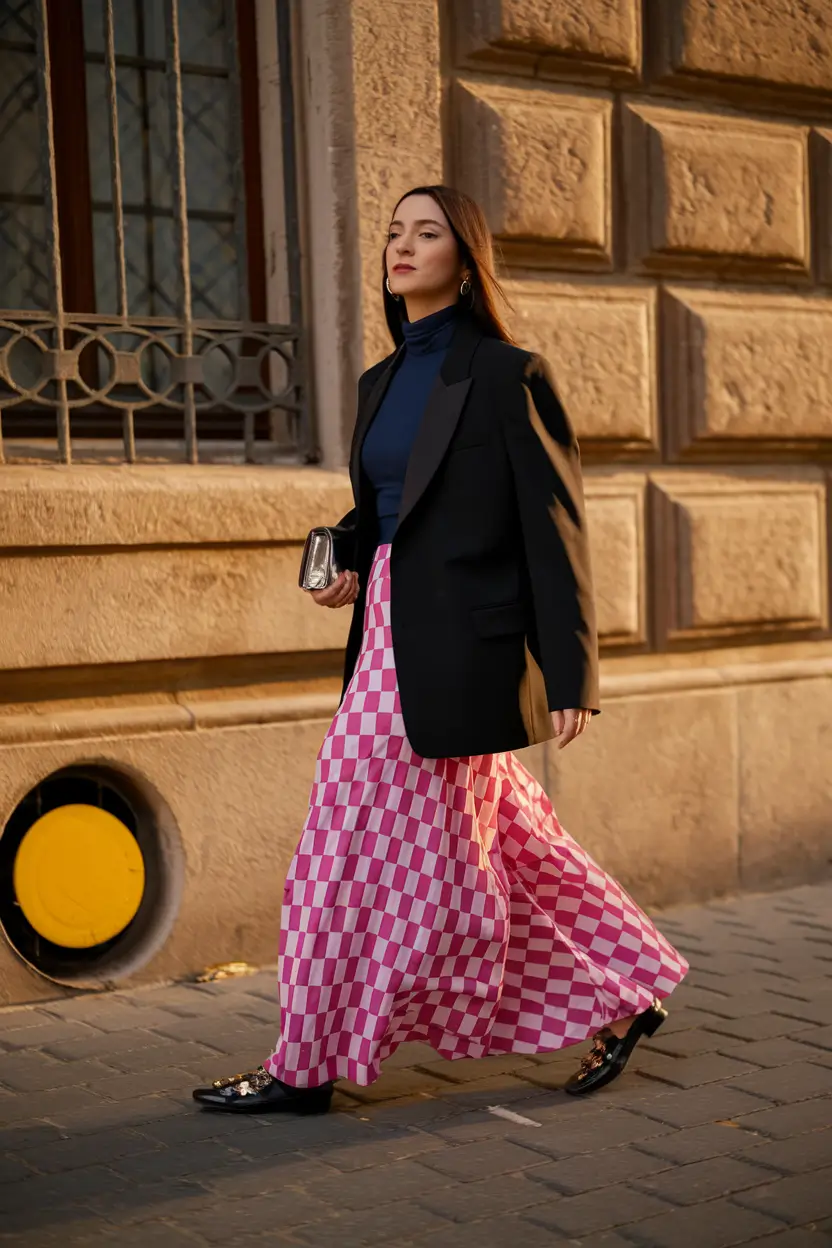 fall transition outfits work Checkerboard & Tailored Layers
