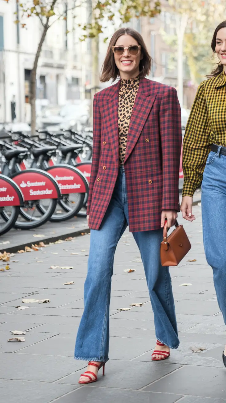 fall transition outfits 2025 Playful Prints and Retro Plaid for Day-to-Night Confidence