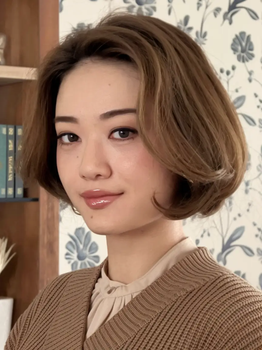 first day of school hairstyles 2025+Layered Volume Bob with Flip