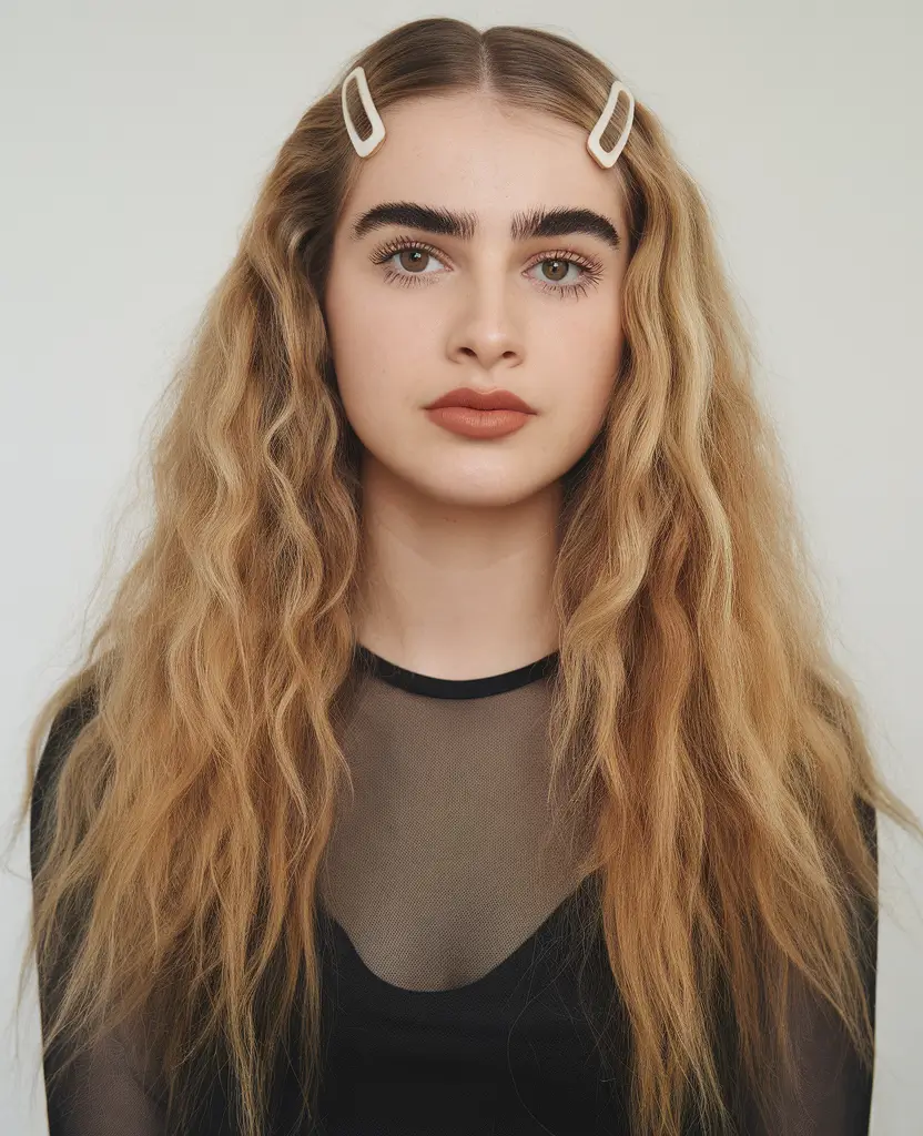 first day of school hairstyles 2025+Big Texture with Side Clips