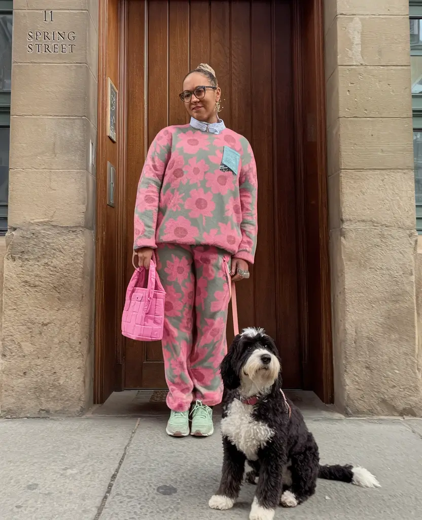 fall outfits ideas for 2025 playful-patterns-meet-bold-color-blocking