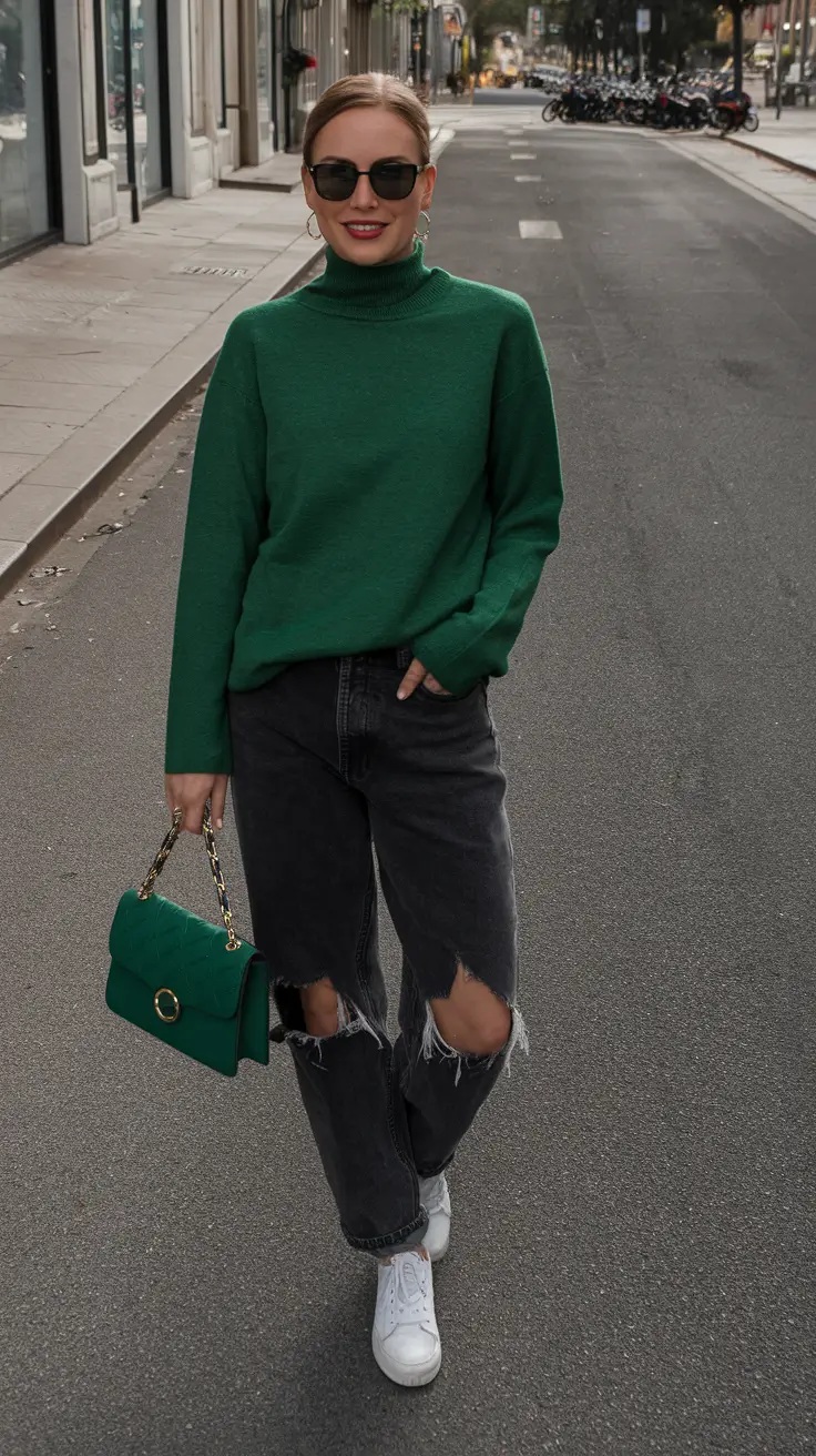 fall outfits ideas for 2025 emerald-and-charcoal-for-quiet-luxury-feels