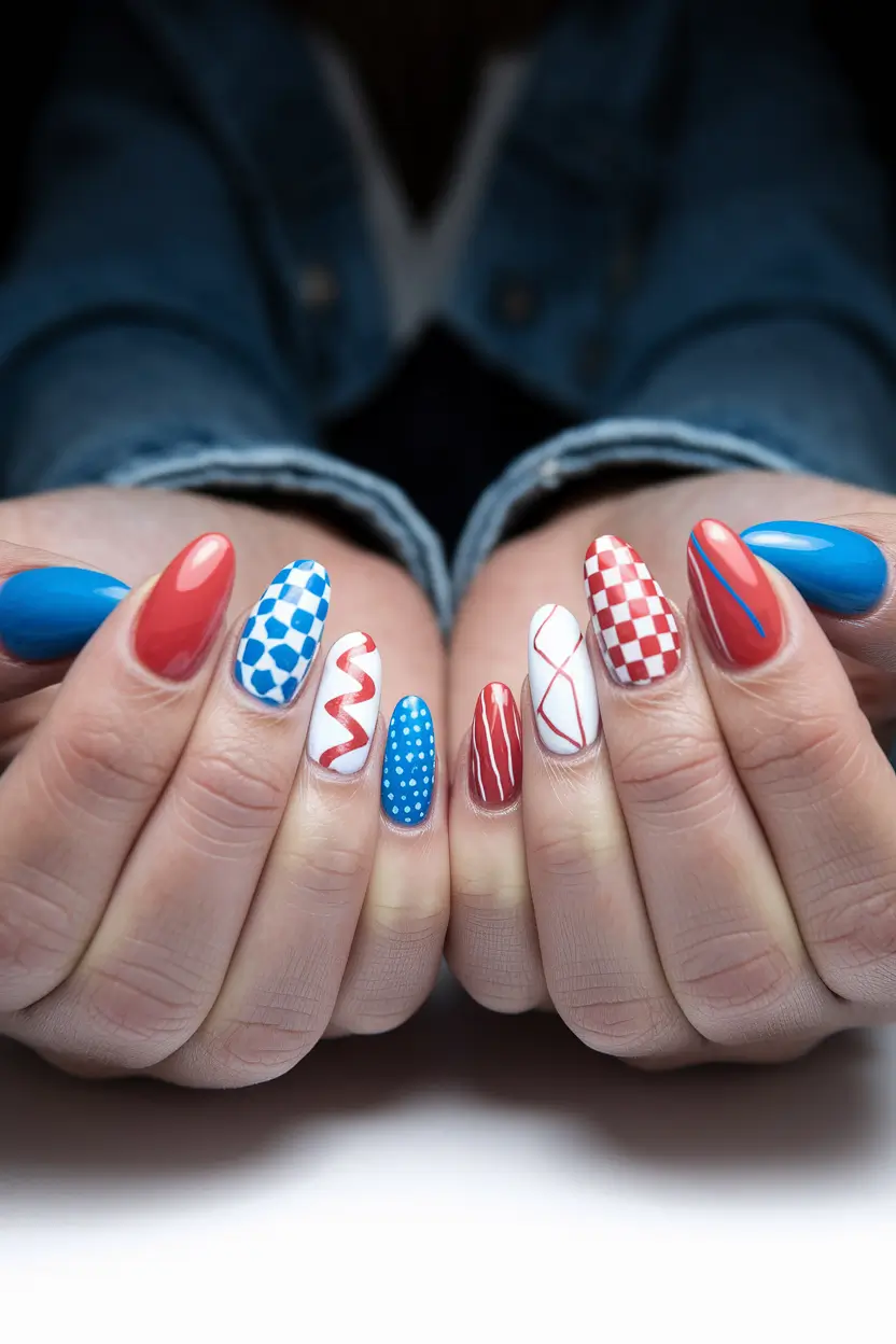 Inspired Nail Designs July 4th 2025 Stars, Stripes, and Confident Lines