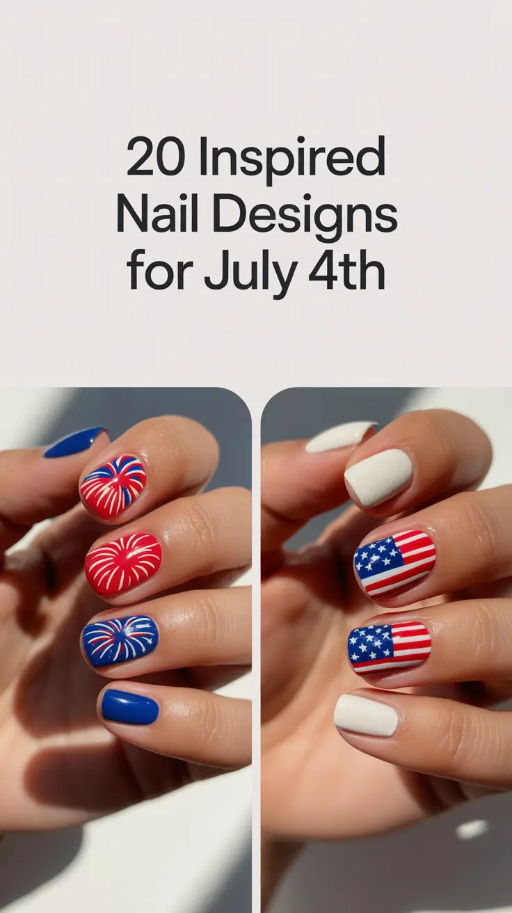 Inspired Nail Designs for July 4th 2025: From Simple Acrylic to Fireworks Art