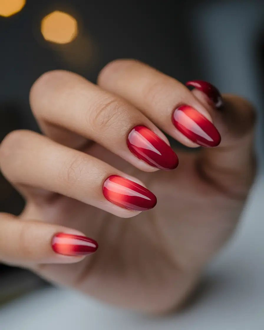 july nails Velvet Flame Illusion