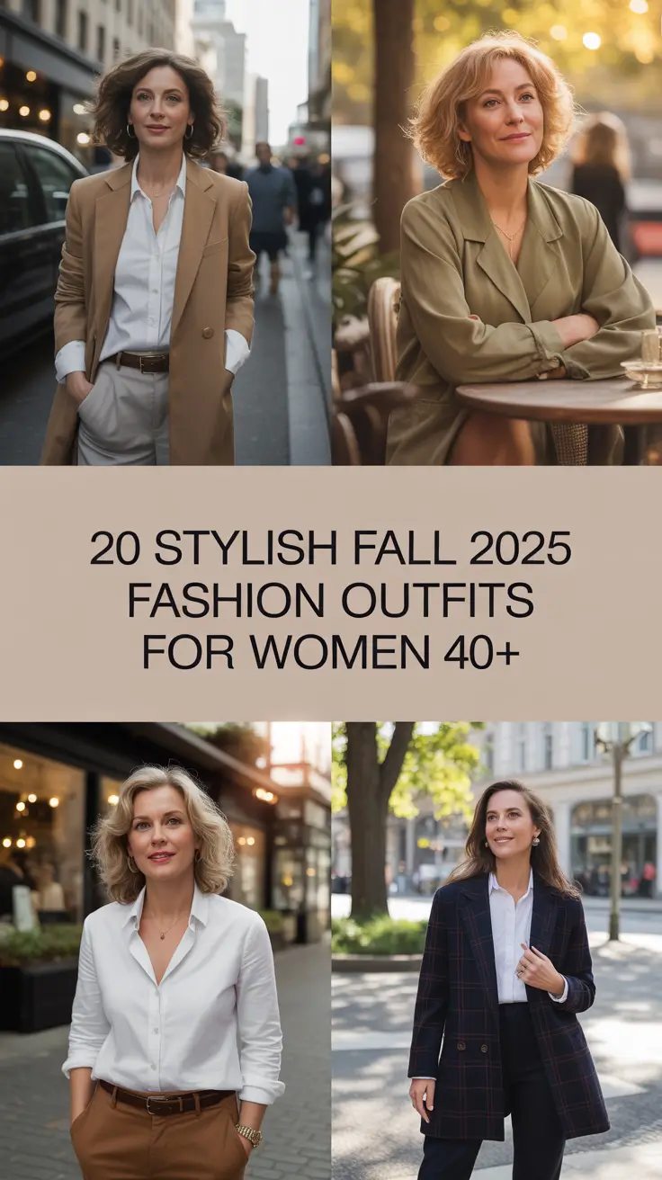 Stylish Fall 2025 Fashion Outfits for Women 40+: Classy & Casual Looks to Feel Great This Season